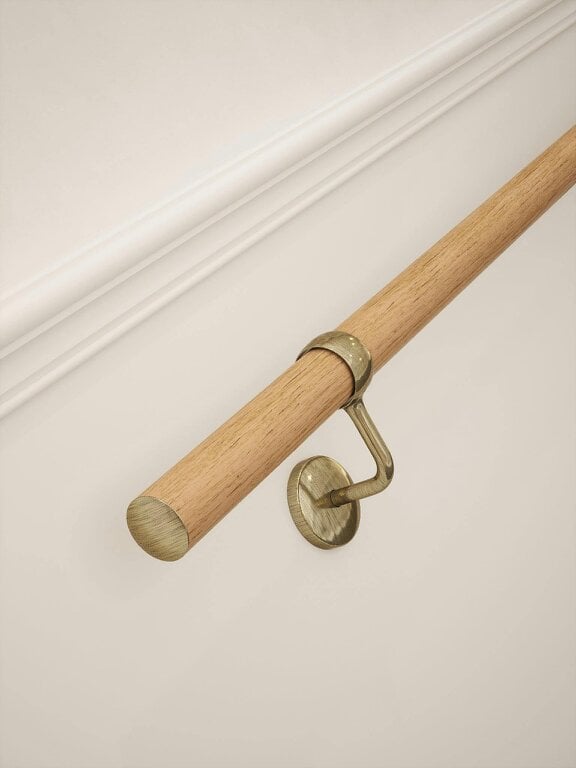 Handrails Direct Stoneleigh Red Oak Straight Flight Handrail
