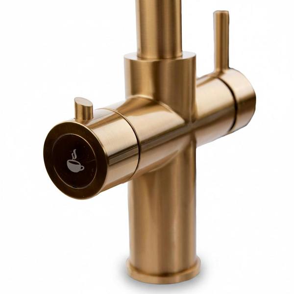 Boha Round Pull Out 3-in-1 Boiling Water Tap - Brushed Brass