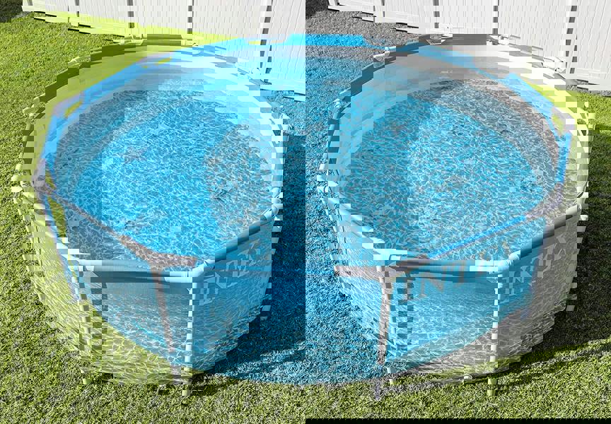 Intex Beachside Frame Pool  305 x 76 cm With Pool Cover and Mat