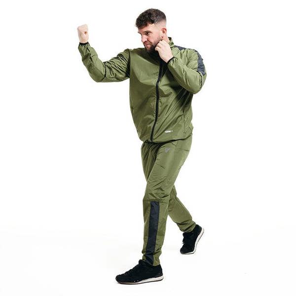 RDX Sports CLOTHING SAUNA SUIT C1 ARMY GREEN
