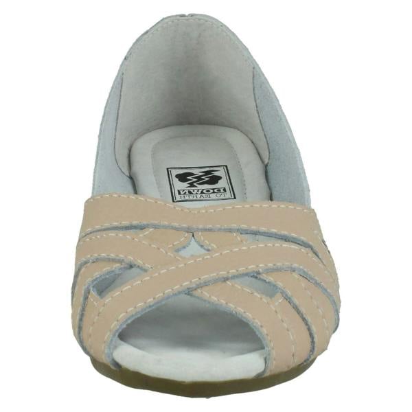 Down to Earth Ladies Down To Earth Peep Toe Casual Shoes F00328