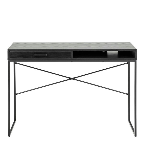 Wyld Haus El Paso Black Wooden 1 Drawer Office Desk