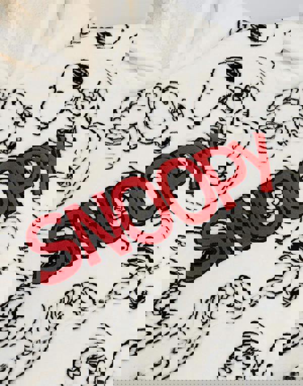 Peanuts Womens Off-White Snoopy Blanket Hoodie (One Size)