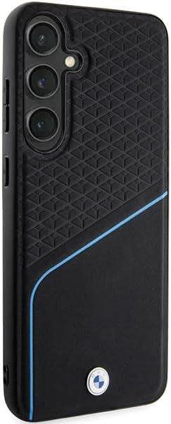 BMW Signature Leather Textured and Line with MagSafe Hard Case for Samsung Galaxy S24 6.2" Black - BMHMS24S23RDCLK