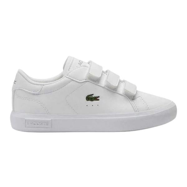 Lacoste Childrens/Kids Powercourt Leather Trainers - White - 