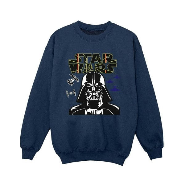 Star Wars Boys Darth Vader Comp Logo Sweatshirt - Navy Blue