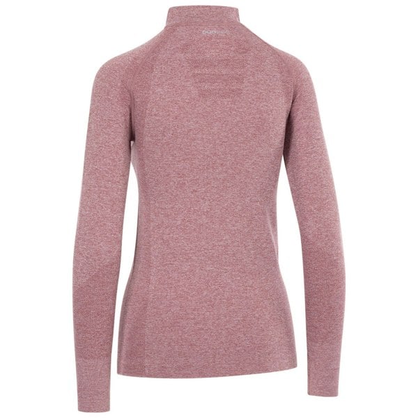 Trespass Women's Pelina Half Zip Long-Sleeved Active Top - Rose Tone