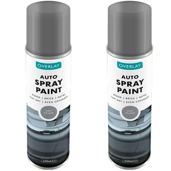 Overlay 2X Overlay Grey Primer Auto Professional Spray Paint 250ml