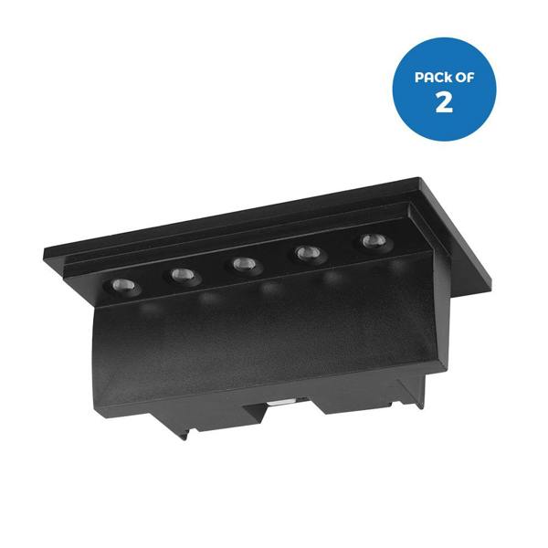 ENER-J 2 Pc Pack Solar Powered Deck / Fence Light with 5 LEDs, 2 Colour Switchable - 3000K & 6000K