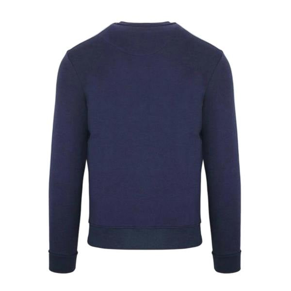 Aquascutum Mens Embroidered Logo Crew Neck Sweatshirt - Navy - 