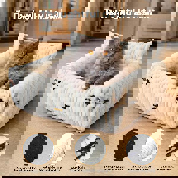 Skylos Pet Sofa Couch Bed for Cats Small Dog Washable Expandable Soft Deep Sleep