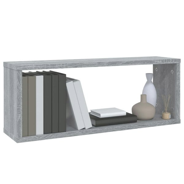 Berkfield Wall Cube Shelves 6 pcs Grey Sonoma 60x15x23 cm Engineered Wood