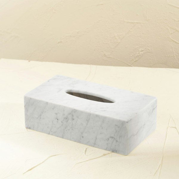 carrara marble tissue holder 