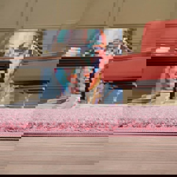 Shaggy Pink Colour Rug durable and soft, high quality
