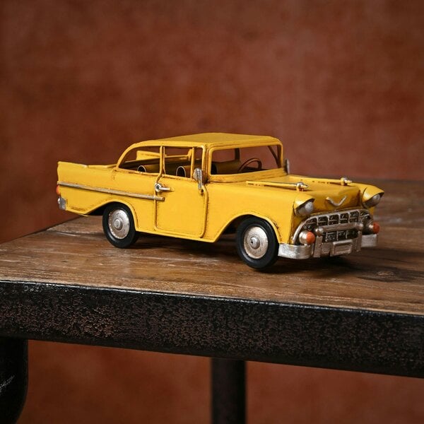 Harvey Makin Ornament - Yellow Car