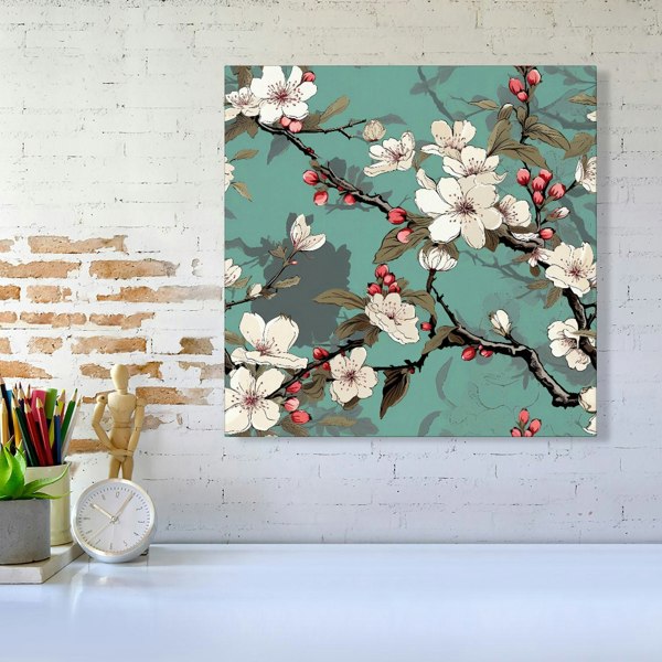 Warren Reed Pink Blossom Asian Design Canvas