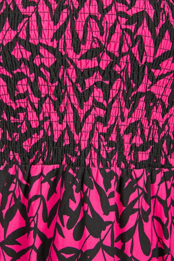Mudflower Leaf Print Soft Touch Tunic