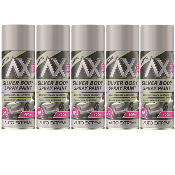 Auto Extreme 5X Auto Extreme Silver Spray Paint 400ml