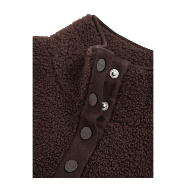 Animal Womens/Ladies Billie Bouclé Popper Detail Fleece Top - Brown - 
