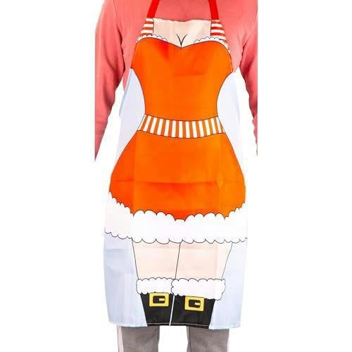 Adult Santa Lady Christmas Apron for Baking, Cooking and Festive Kitchen Hosting image 4