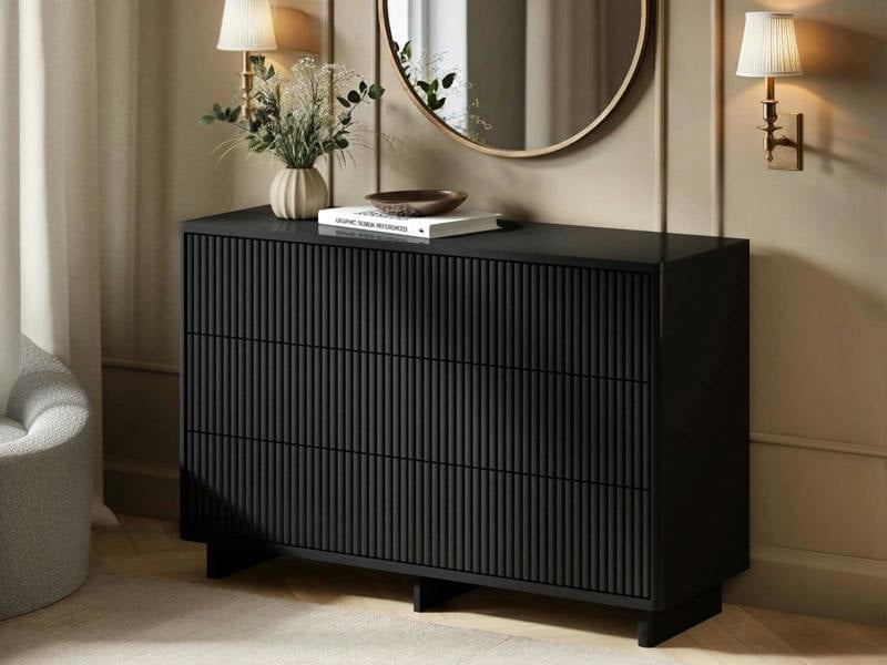 SOLACE+CO Velmor Ribbed Chest of 6 Drawers
