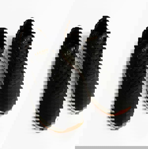 Skechers 177093/BKLD UNO-JUNGLE NITE Womens Trainers Black Durabuck/Leopard Printed