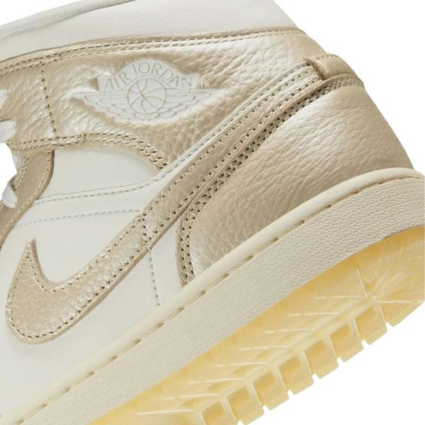 Nike Air Jordan 1 Mid SE Metallic Team Gold Trainers UK 8