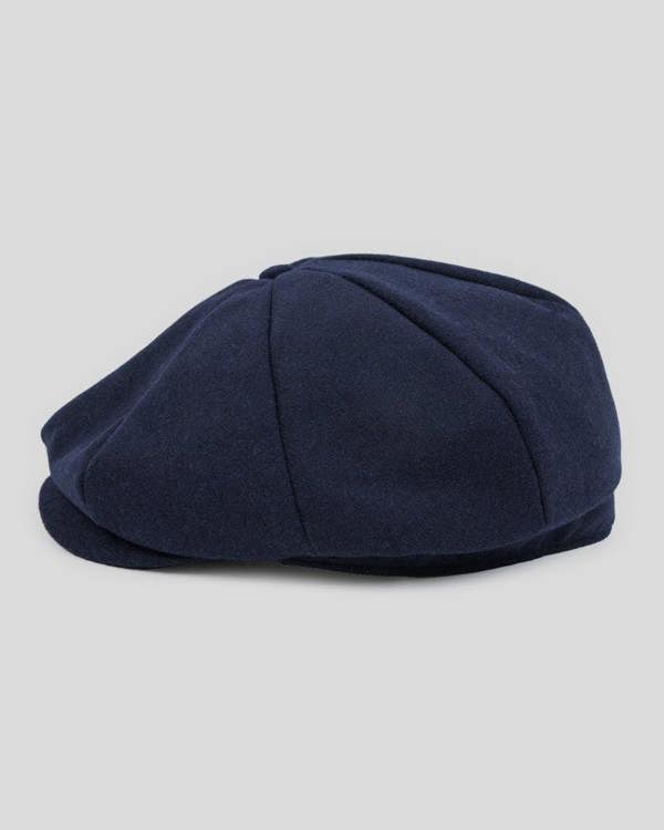 Steel & Jelly Men’s Runcton Navy 8 Panel Baker Boy Cap