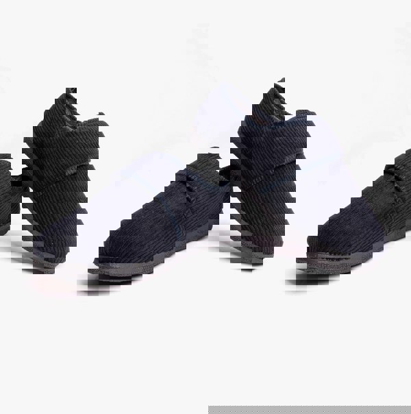 Padders OLIVER Mens Touch Fasten Full Slippers Navy