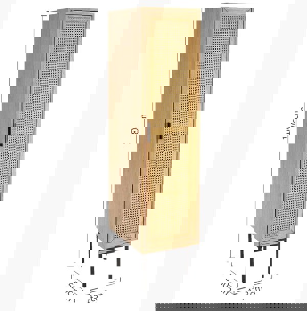 Uno G4 Single Rattan Wardrobe, Oak-Weilai Concept-Weilai Concept