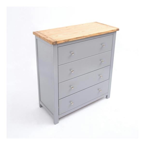 Cabinet Bits Mirano 4 Drawer Chest of Drawers Chrome Knob
