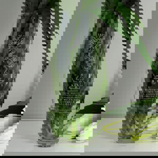 Personalised Memento Company Personalised April Birth Flower Bullet Vase