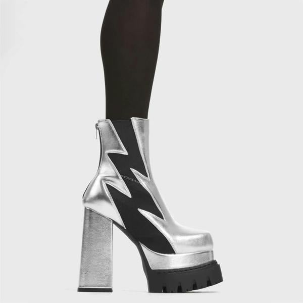 Lamoda Count Me In Women Silver Platform Sandals Stylish Comfort Modern Look