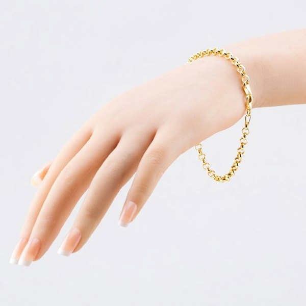T. H. Baker 9ct Gold 8.5 inch Belcher Chain Bracelet HRB150-8.5