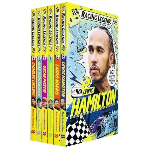 Racing Legends 6 Book Set By Maurice Hamilton (Lewis Hamilton, Max Verstappen, Charles Leclerc, Lando Norris, Fernando Alonso and Oscar Piastri)