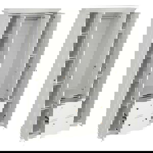 Furniture To Go Paris Wardrobe with 4 Doors and 2 Drawers in White