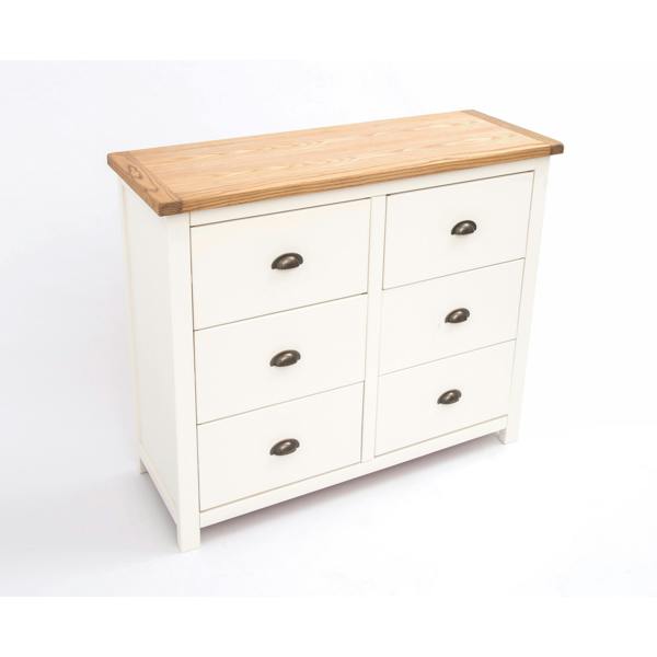 Cabinet Bits Lovere 6 Drawer Chest of Drawers Brass Cup Handle