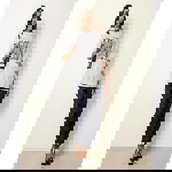 Blue Vanilla Graphic Print Crew-Neck T-shirt