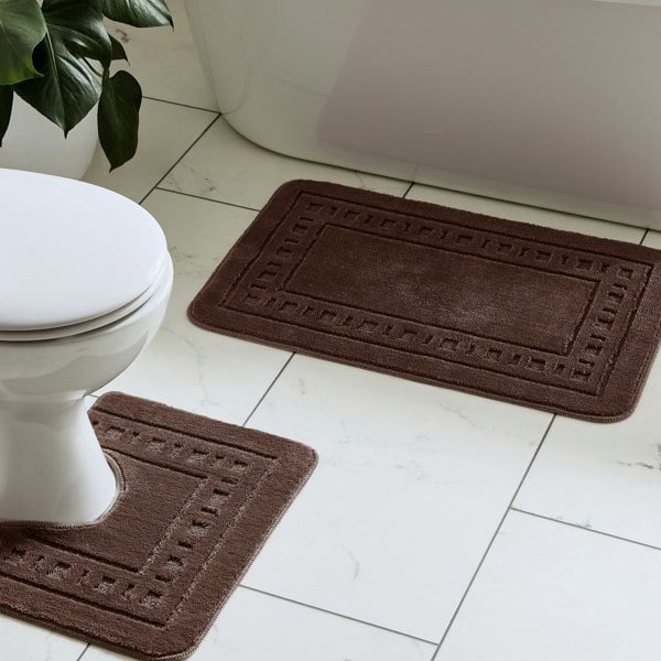 Catherine Lansfield Armoni Bath & Pedestal Mat Set