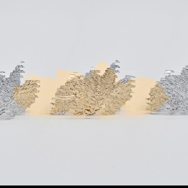 gold hair clip leaf hair barrette