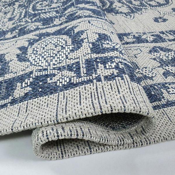 Oriental Rug Runner 100% Cotton Natural Hallway Carpet Washable Natural Woven Mat - 75x300cm