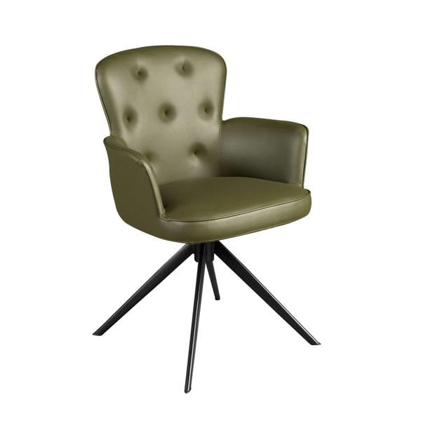Angel Cerdá Dark green leatherette swivel chair 4192