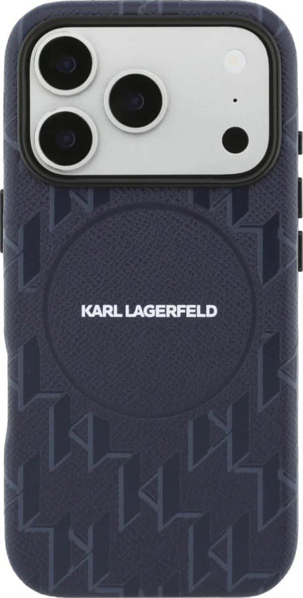 Karl Lagerfeld Monogram Logo Case with MagSafe for iPhone 17 Pro 6.3" Blue - KLHMP17L5PGKLMCB