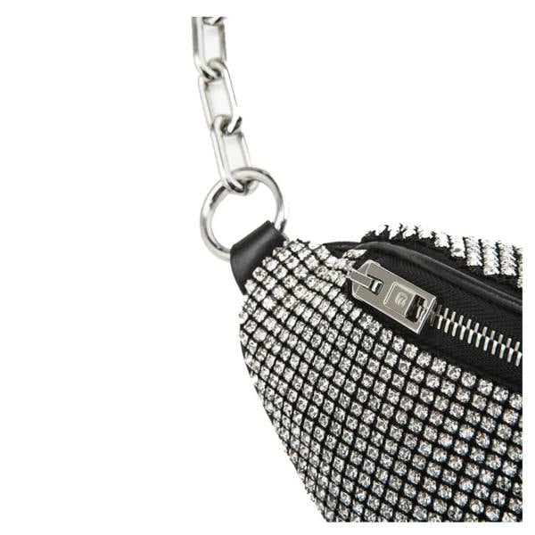Alexander Wang rhinestone crossbody bag in black and silver