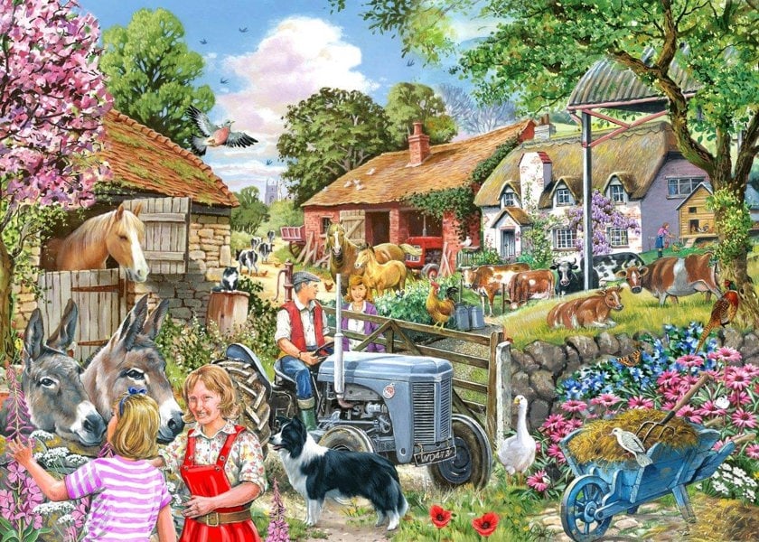 The House of Puzzles, At The Farm Gate - BIG 500 Piece Jigsaw Puzzle