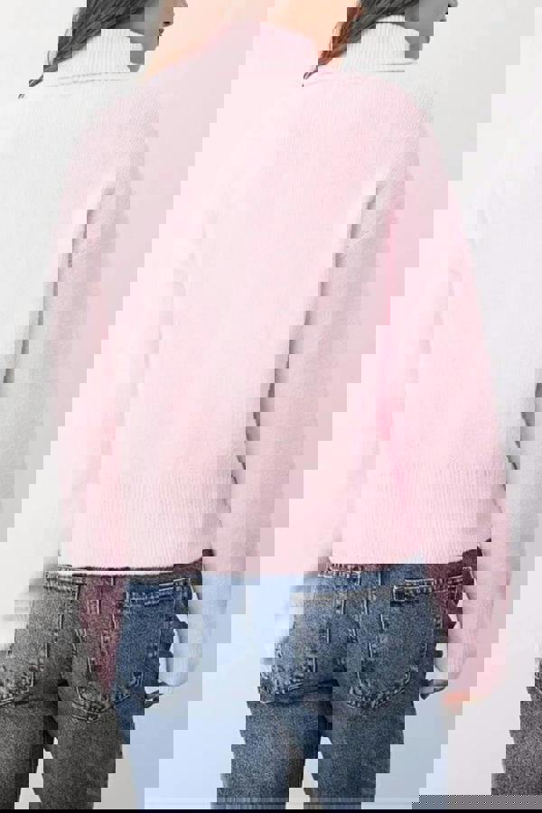 WOVCOR Soft Textured Oversize Knit Cardigan with Zipper