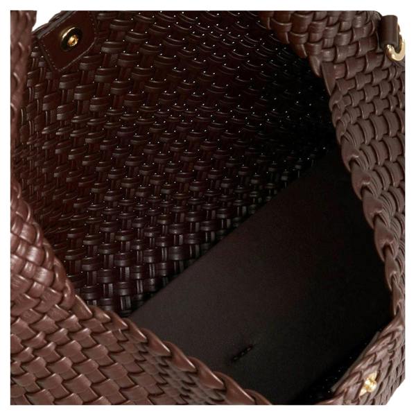 Dune London Basket Weave Hobo Bag - Chocolate - 