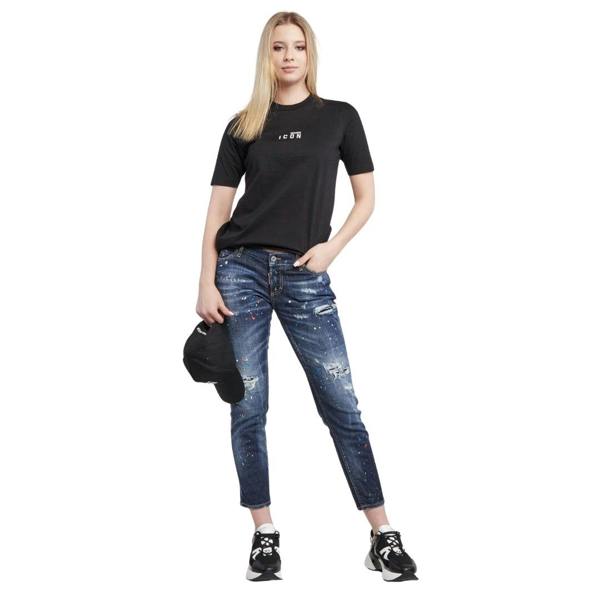 DSQUARED2 Icon Small Chest Logo Black  T-Shirt XXS