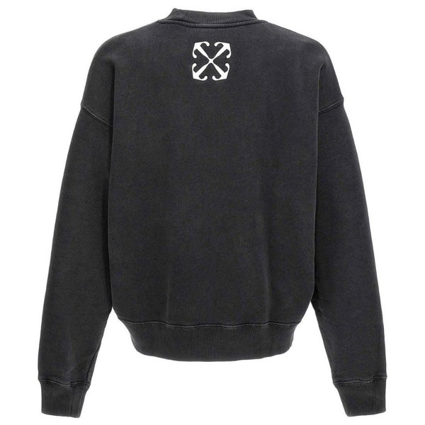 Off-White St. Matthew Design Skate Fit Washed Sweatshirt - Black