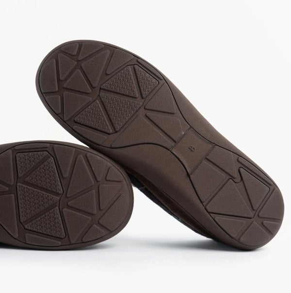 Jo & Joe ST ANDREWS Mens Moccasin Slippers Brown